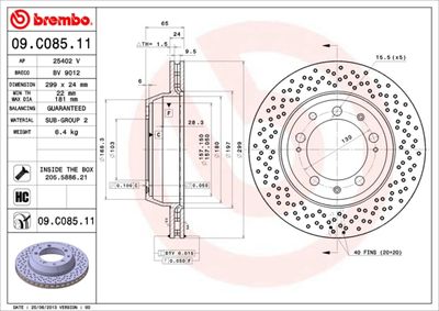 BV 9012 BRECO Тормозной диск