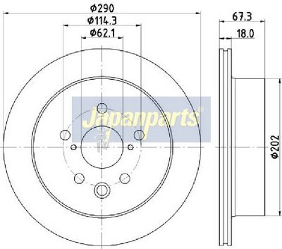 BREMSSCHEIBE JAPANPARTS DP257C 1