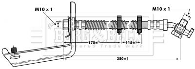 Brake Hose Borg & Beck BBH6804