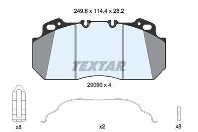 Remblokken set Achter/Voor MERITOR D-LISA past: VOLVO B12  IRISBUS ACCESS BUS I, ACCESS BUS II, CITELIS, CREALIS D12A420-TD123ES 01.92-