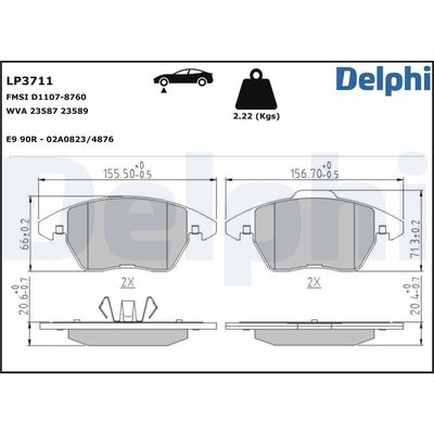 Brake Pad Set, disc brake LP3711