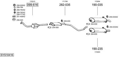 Układ wydechowy BOSAL SYS10416
