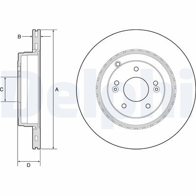 Tarcza hamulcowa DELPHI BG4794C