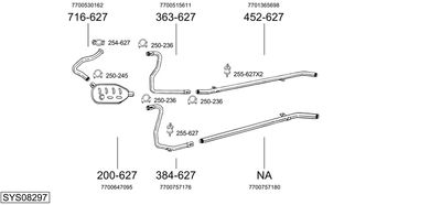 Układ wydechowy BOSAL SYS08297