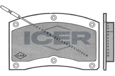 Комплект тормозных колодок, дисковый тормоз ICER 180082V для CITROËN ID