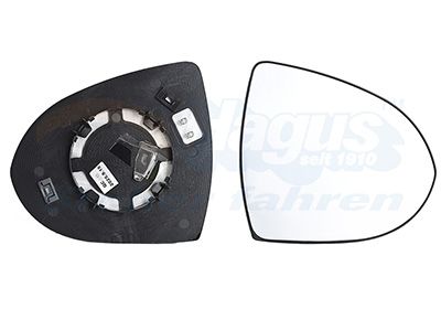 VAN WEZEL Veidrodėlio stiklas, išorinis veidrodėlis