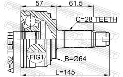 Joint Kit, drive shaft 0310-033