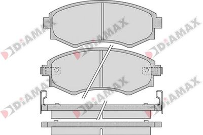 Комплект тормозных колодок, дисковый тормоз DIAMAX N09321 для HYUNDAI MATRIX