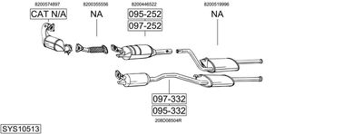 Układ wydechowy BOSAL SYS10513