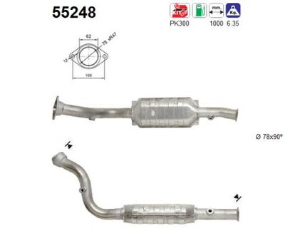 Катализатор AS 55248 для FIAT ULYSSE