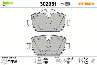 BREMSBELAGSATZ SCHEIBENBREMSE