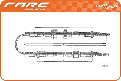 Тросик, cтояночный тормоз FARE SA 18183 для FORD ORION