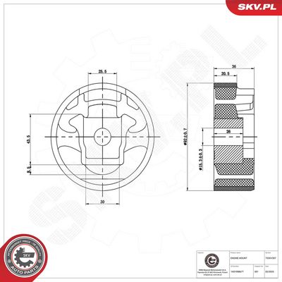 Zavěšení motoru ESEN SKV 75SKV307