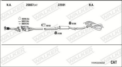 Изпускателна система WALKER VWK009602
