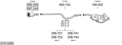 Układ wydechowy BOSAL SYS14088