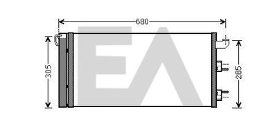 Конденсатор, кондиционер EACLIMA 30C25061 для FIAT PANDA