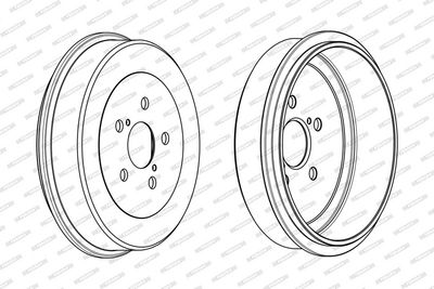 BREMSTROMMEL FERODO FDR329350 2