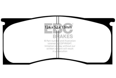 комплект спирачно феродо, дискови спирачки EBC Brakes DP21157