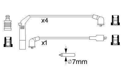 Комплект проводов зажигания BOSCH 0 986 356 895 для HYUNDAI SONATA