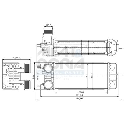 MEAT & DORIA Charge Air Cooler 995501
