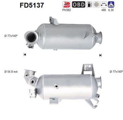 AS Ruß-/Partikelfilter, Abgasanlage (FD5137)