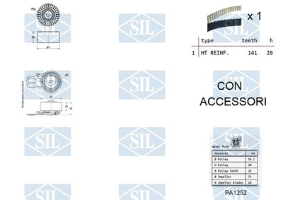 SET POMPA APA + CUREA DINTATA Saleri SIL K5PA1252 1