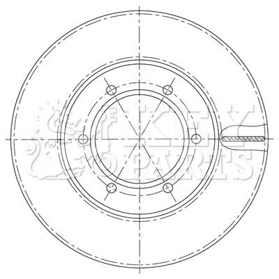 KEY PARTS KBD5197 Тормозные диски для TOYOTA 4 RUNNER I (_N5_, _N6_, _N7_) 2.4 4WD (RN50, RN55, RN60)