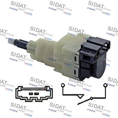 Выключатель фонаря сигнала торможения SIDAT 5.140091 для VW LUPO
