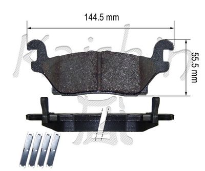 Комплект тормозных колодок, дисковый тормоз KAISHIN FK10153 для HUMMER HUMMER