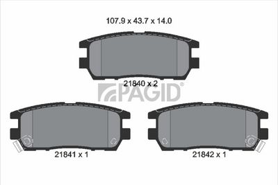 Zestaw klocków hamulcowych, hamulce tarczowe PAGID T3019N