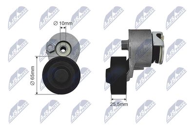 Rolka napinacza, pasek klinowy wielorowkowy NTY RNK-RE-019