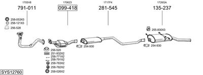 Układ wydechowy BOSAL SYS12760