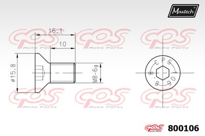 MAXTECH 800106 Скобы тормозных колодок  для MAZDA XEDOS 6 (CA) 2.0 V6