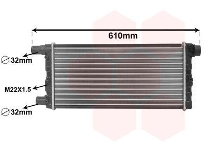 Радиатор, охлаждение двигателя VAN WEZEL 17002115 для FIAT SEICENTO