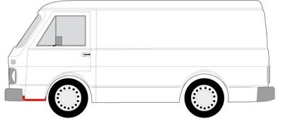 Dorpel aan autozijde Voor Links past: VW LT I 04.75-06.96