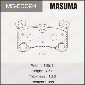 Комплект тормозных колодок MASUMA MS-E0024 для AUDI Q7