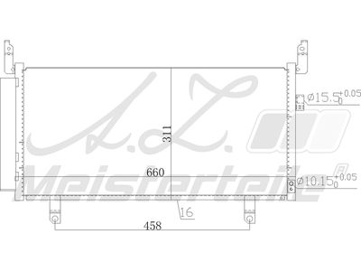 кондензатор, климатизация A.Z. Meisterteile AZMT-45-030-1612