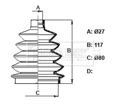 Bellow, drive shaft Borg & Beck BCB6387