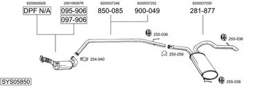 Układ wydechowy BOSAL SYS05850