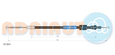 Тросик, cтояночный тормоз ADRIAUTO 07.0241 для CITROËN ZX