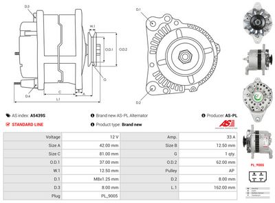 GENERATOR / ALTERNATOR AS-PL A5439S 5