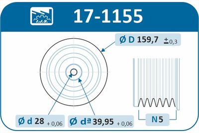 Remenica, kľukový hriadeľ IJS GROUP 17-1155