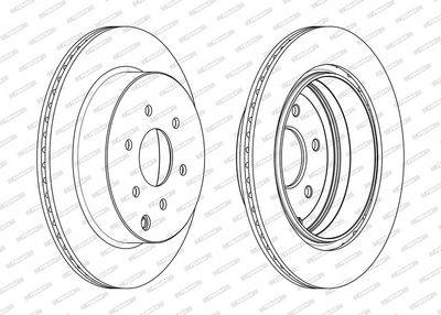 Remschijf set (2 stuks) Achter Links/Rechts