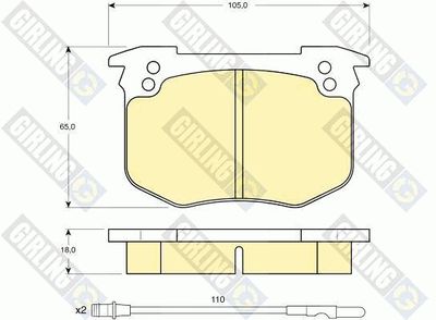 Комплект тормозных колодок, дисковый тормоз GIRLING 6102803 для ALPINE A310