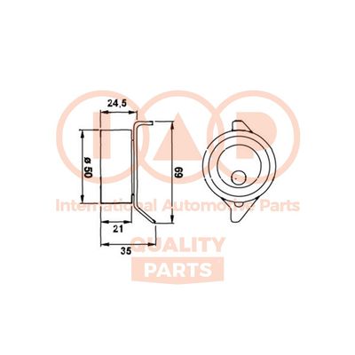 Натяжной ролик, ремень ГРМ IAP QUALITY PARTS 127-03091 для DAIHATSU CHARADE