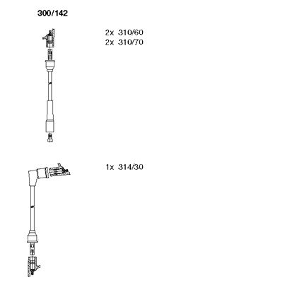 Комплект проводов зажигания BREMI 300/142 для FIAT X