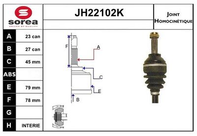 GELENKSATZ ANTRIEBSWELLE SNRA JH22102K