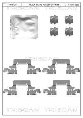 Комплектующие, колодки дискового тормоза TRISCAN 8105 291631 для SEAT TARRACO