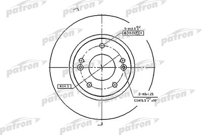 Тормозной диск PATRON PBD4291 для HYUNDAI SANTA FE