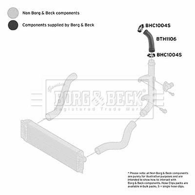 Charge Air Hose Borg & Beck BTH1106